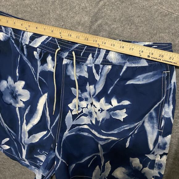 Polo Ralph Lauren Swim Trunks Mens 3XB Blue Floral‎ Pockets Pony Logo - Picture 11 of 11